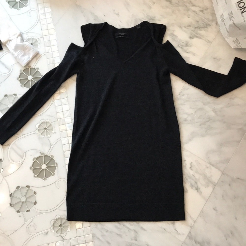 All Saints cold shoulder sweater dress